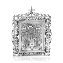 оглядове фото Ікона Свята Трійця срібло 035957