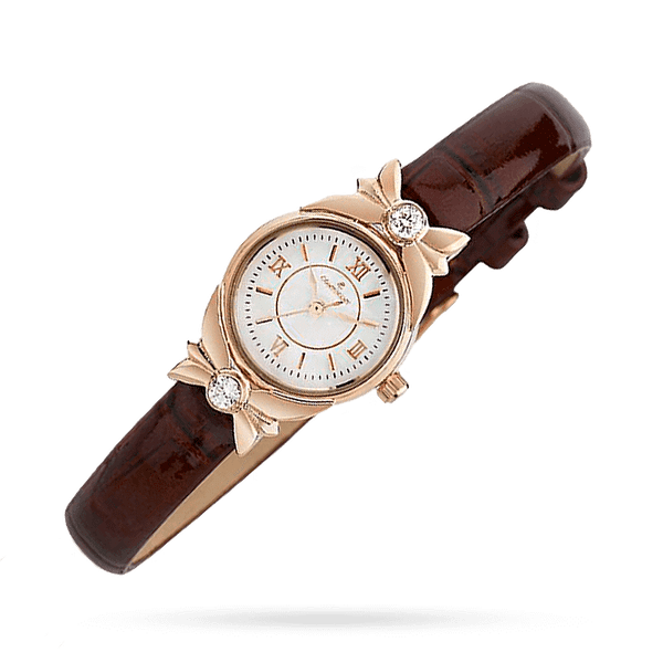 Часы золотые женские с ремешком из кожи 036195 детальное изображение ювелирного изделия Женские золотые часы Часы золотые женские с ремешком из кожи 036195 детальное изображение ювелирного изделия Женские золотые часы