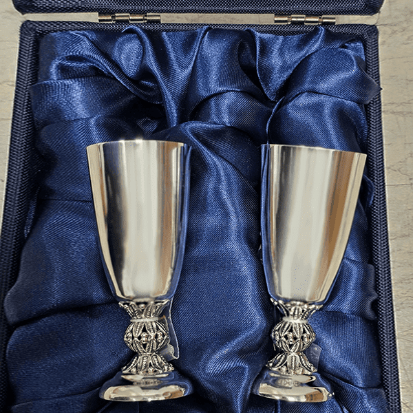 Набір срібних чарок зі срібла 925 проби з візерунком  Набір срібних чарок зі срібла 925 проби з візерунком