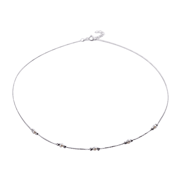 Колье из белого золота Жемчужинки 032811 детальное изображение ювелирного изделия Золотые колье с камнями Колье из белого золота Жемчужинки 032811 детальное изображение ювелирного изделия Золотые колье с камнями