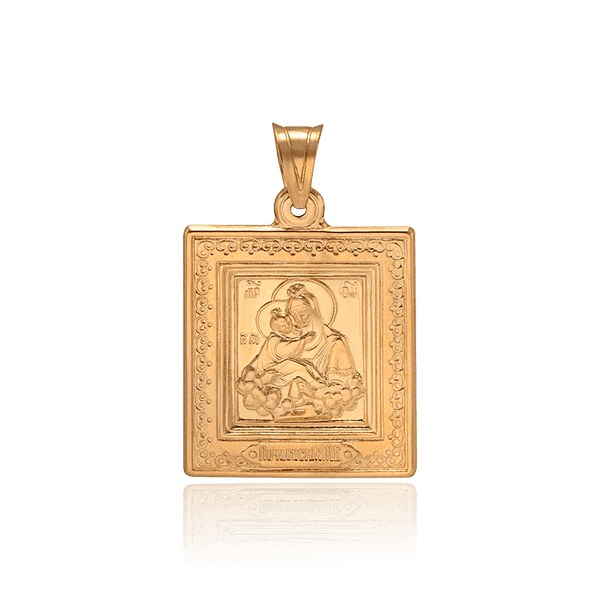 Золотая нательная иконка Почаевская 034463 детальное изображение ювелирного изделия Золотые подвески иконки Золотая нательная иконка Почаевская 034463 детальное изображение ювелирного изделия Золотые подвески иконки