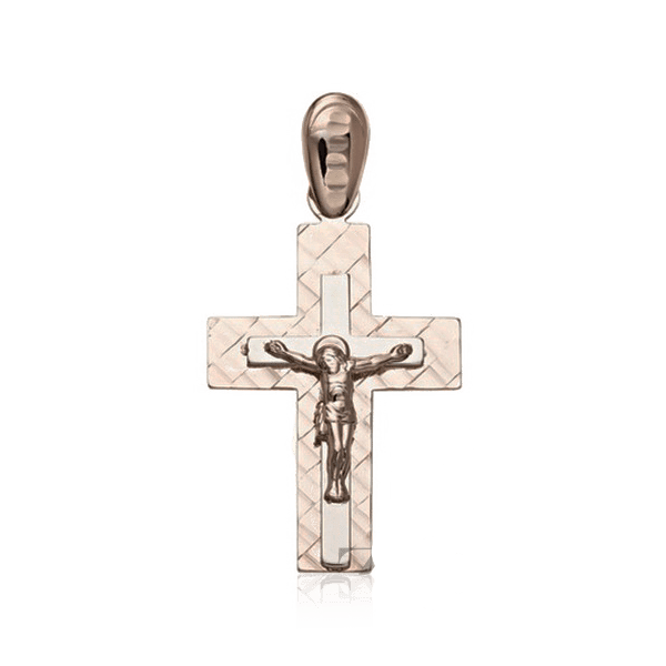 Золотой крестик с Распятием 028741 детальное изображение ювелирного изделия Крестики мужские Золотой крестик с Распятием 028741 детальное изображение ювелирного изделия Крестики мужские