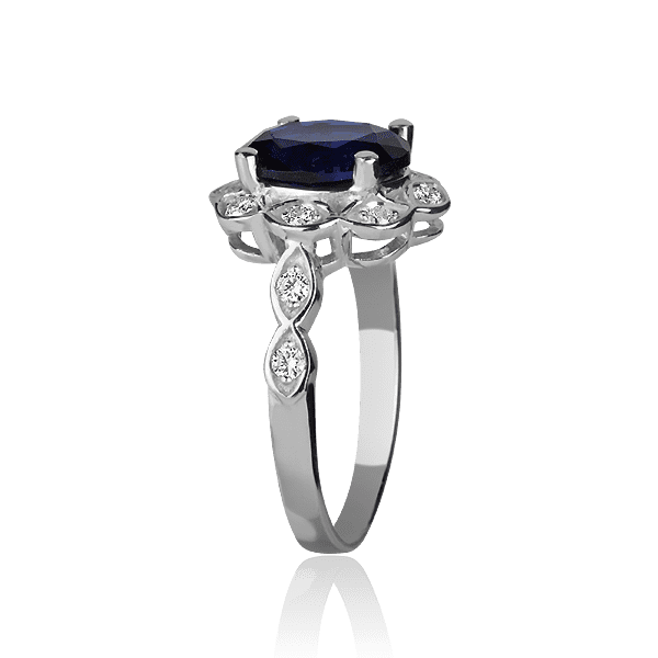 Золотое кольцо с сапфиром  Золотое кольцо с сапфиром