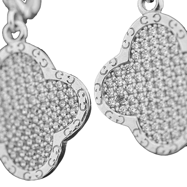 Золотые серьги с фианитами Золотые серьги с фианитами