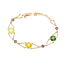 обзорное фото Браслет из желтого золота 893022 Золотые браслеты с цирконием (фианитами) обзорное фото Браслет из желтого золота 893022  Золотые браслеты с цирконием (фианитами)