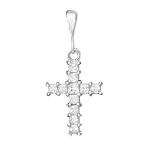 обзорное фото Серебряный крестик П2Ф/448 Серебряные подвески крестики обзорное фото Серебряный крестик П2Ф/448  Серебряные подвески крестики