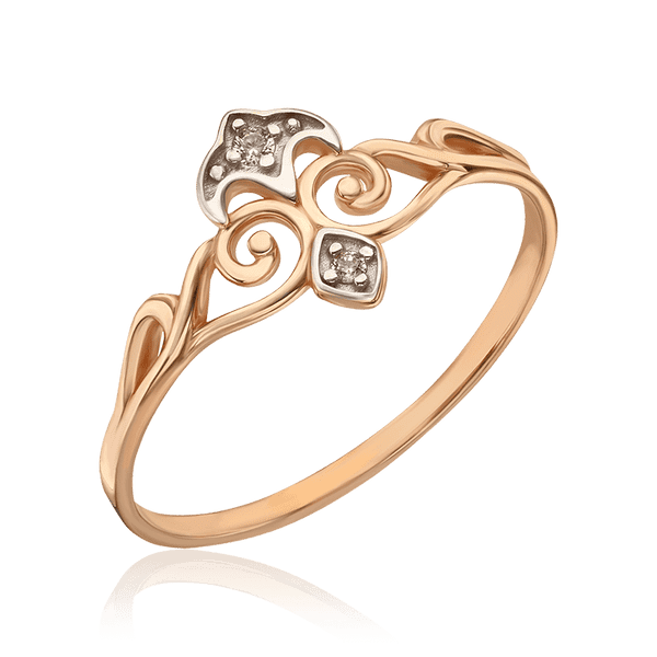 Кольцо золотое с вензелями