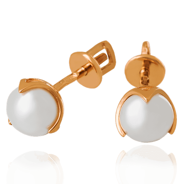 Золоті сережки з перлиною 023374 детальне зображення ювелірного виробу Золоті сережки з перлиною 023374 детальне зображення ювелірного виробу