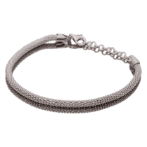 обзорное фото Серебряный браслет Попкорн 024151  Серебряные женские браслеты