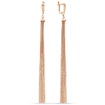 оглядове фото Золоті сережки ланцюжки 029088