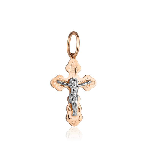 Золотой крестик с Распятием 029004 детальное изображение ювелирного изделия Детский золотой крестик Золотой крестик с Распятием 029004 детальное изображение ювелирного изделия Детский золотой крестик