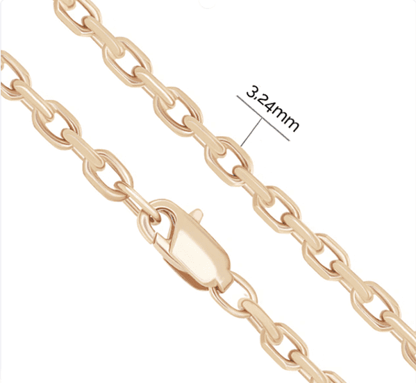 Цепочка в красном золоте 585 пробы якорного плетения без вставок Цепочка в красном золоте 585 пробы якорного плетения без вставок