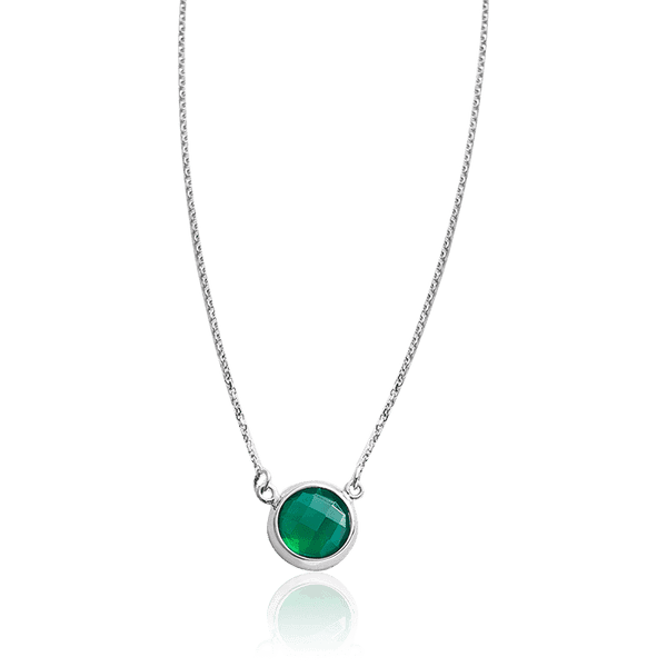 Колье из белого золота родированного с ониксом 032844 детальное изображение ювелирного изделия Золотые колье с камнями Колье из белого золота родированного с ониксом 032844 детальное изображение ювелирного изделия Золотые колье с камнями