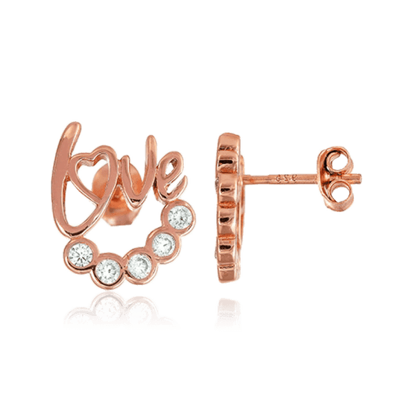 Серебряные серьги Love с позолотой 031192 детальное изображение ювелирного изделия Серьги с позолотой Серебряные серьги Love с позолотой 031192 детальное изображение ювелирного изделия Серьги с позолотой