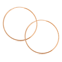 оглядове фото Золоті сережки кільця 80002