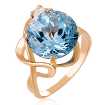 обзорное фото Золотое кольцо с топазом 023974 Золотые кольца с топазом обзорное фото Золотое кольцо с топазом 023974  Золотые кольца с топазом