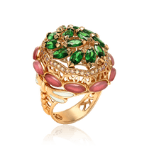 обзорное фото Золотое кольцо массивное с улекситами и фианитами 035454 Эксклюзивные кольца из золота обзорное фото Золотое кольцо массивное с улекситами и фианитами 035454  Эксклюзивные кольца из золота