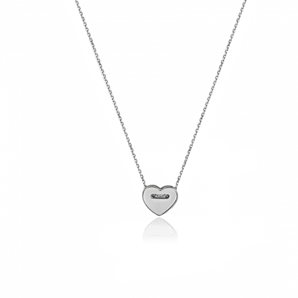 Серебряное колье Сердце 026120 детальное изображение ювелирного изделия Серебряные колье Серебряное колье Сердце 026120 детальное изображение ювелирного изделия Серебряные колье