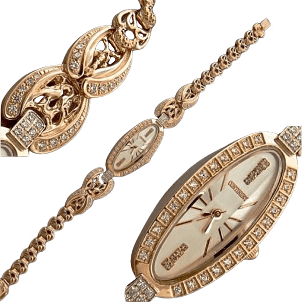 Ювелирные часы из золота 585 пробы женские 036186 детальное изображение ювелирного изделия Женские золотые часы Ювелирные часы из золота 585 пробы женские 036186 детальное изображение ювелирного изделия Женские золотые часы