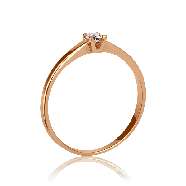 Золота каблучка з діамантом r0128 детальне зображення ювелірного виробу Золота каблучка з діамантом r0128 детальне зображення ювелірного виробу