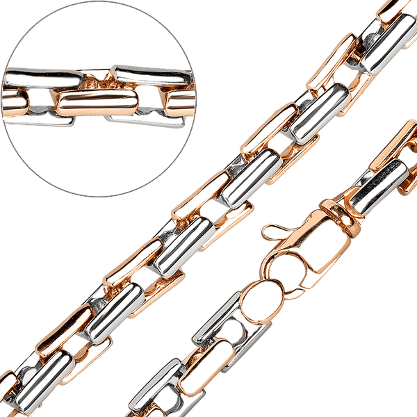 Массивный мужской браслет из комбинированного золота 032117 детальное изображение ювелирного изделия Золотые браслеты без камней Массивный мужской браслет из комбинированного золота 032117 детальное изображение ювелирного изделия Золотые браслеты без камней