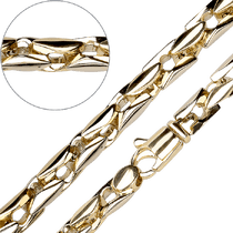 обзорное фото Браслет из желтого золота фантазийное плетение 032109 Золотые браслеты без камней обзорное фото Браслет из желтого золота фантазийное плетение 032109  Золотые браслеты без камней