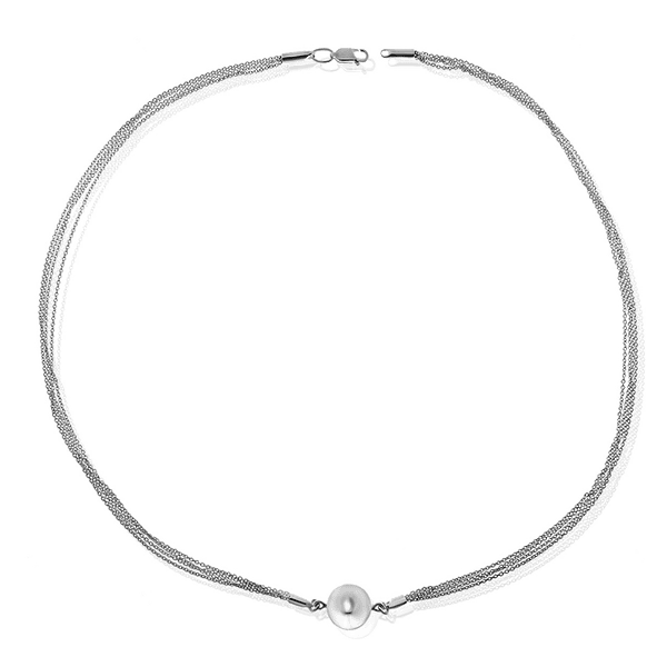 Серебряное колье на шею цепочки с шариком 034932 детальное изображение ювелирного изделия Серебряные цепочки Серебряное колье на шею цепочки с шариком 034932 детальное изображение ювелирного изделия Серебряные цепочки