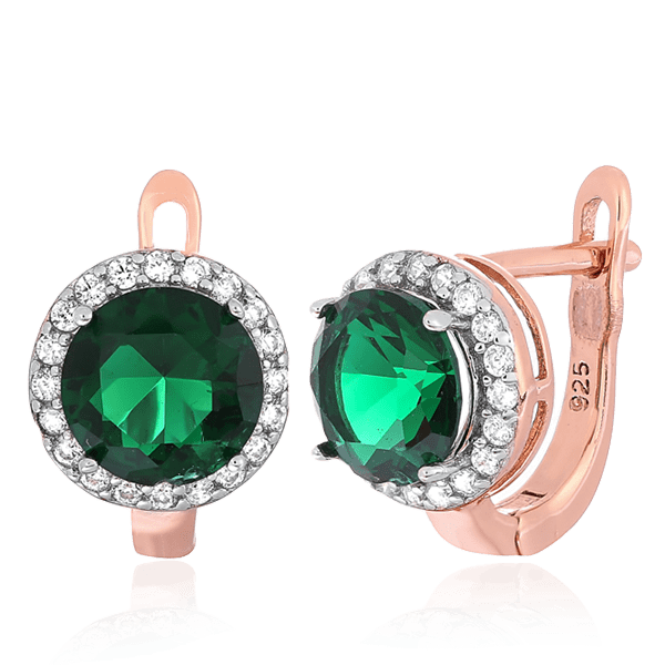 Серебряные серьги с фианитами 024878 детальное изображение ювелирного изделия Серьги с позолотой