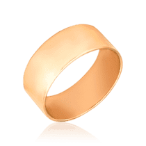 обзорное фото Широкое обручальное кольцо Американка из красного золота 035159  Золотые кольца