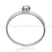 обзорное фото Золотое кольцо с бриллиантом R0693  Золотые кольца для помолвки с бриллиантом