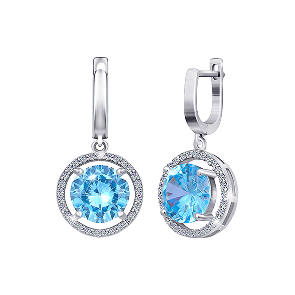 Серебряные серьги с фианитом 025588 детальное изображение ювелирного изделия Серебряные серьги с камнями Серебряные серьги с фианитом 025588 детальное изображение ювелирного изделия Серебряные серьги с камнями