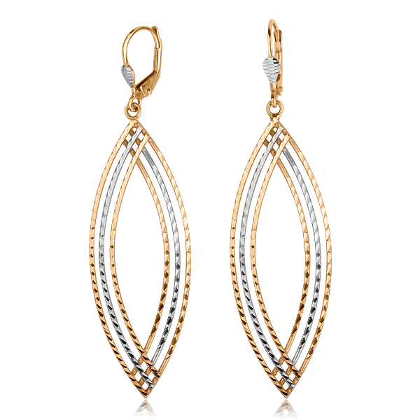 Золотые серьги 80241 детальное изображение ювелирного изделия Золотые серьги подвески