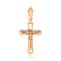 обзорное фото Крестик золотой православный 036309  Золотые подвески