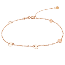 обзорное фото Браслет на ногу с монетками в красном золоте с дополнительной цепочкой 039288 Золотые браслеты на ногу обзорное фото Браслет на ногу с монетками в красном золоте с дополнительной цепочкой 039288  Золотые браслеты на ногу