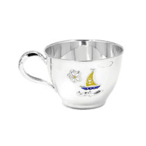 обзорное фото Серебряная чашка для ребенка Кораблик 031855  Серебряные детские чашки