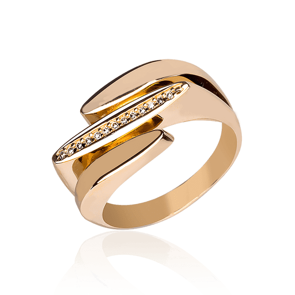 Золотое кольцо с фианитами Лоретта 032766 детальное изображение ювелирного изделия Золотые кольца с фианитом Золотое кольцо с фианитами Лоретта 032766 детальное изображение ювелирного изделия Золотые кольца с фианитом