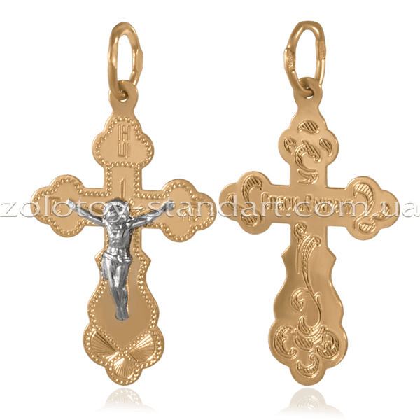 Золотой крестик 3432/01 детальное изображение ювелирного изделия Золотые крестики Золотой крестик 3432/01 детальное изображение ювелирного изделия Золотые крестики