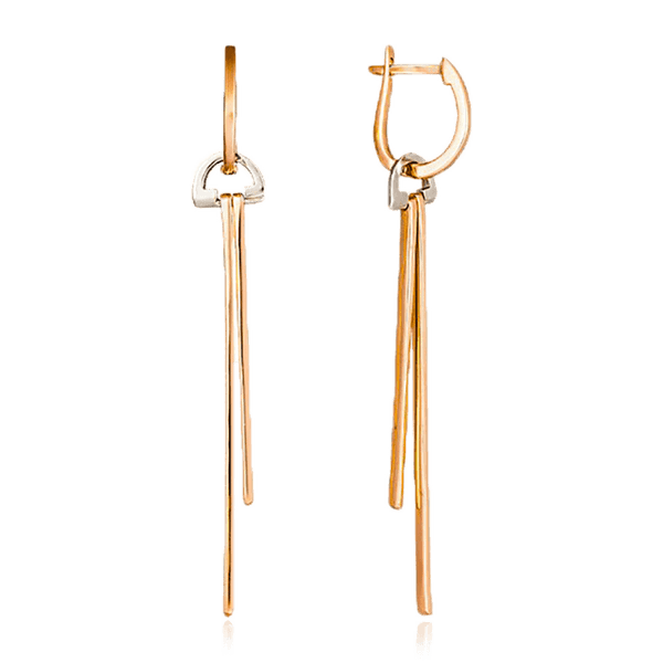 Золотые серьги подвески палочки без камней 035674 детальное изображение ювелирного изделия Золотые серьги Золотые серьги подвески палочки без камней 035674 детальное изображение ювелирного изделия Золотые серьги