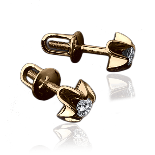 Серьги из красного золота с бриллиантами 023096 детальное изображение ювелирного изделия Золотые серьги с бриллиантами Серьги из красного золота с бриллиантами 023096 детальное изображение ювелирного изделия Золотые серьги с бриллиантами