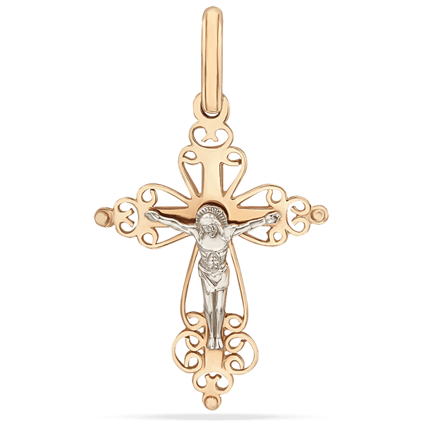 Золотой крестик с Распятием 028801 детальное изображение ювелирного изделия Крестики женские Золотой крестик с Распятием 028801 детальное изображение ювелирного изделия Крестики женские