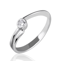 обзорное фото Кольцо для предложения с драгоценным камнем бриллиант 036046  Золотые кольца
