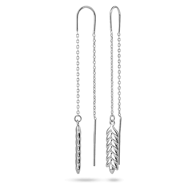 Серебряные серьги Колосок 040554 детальное изображение ювелирного изделия Серебряные серьги без вставок