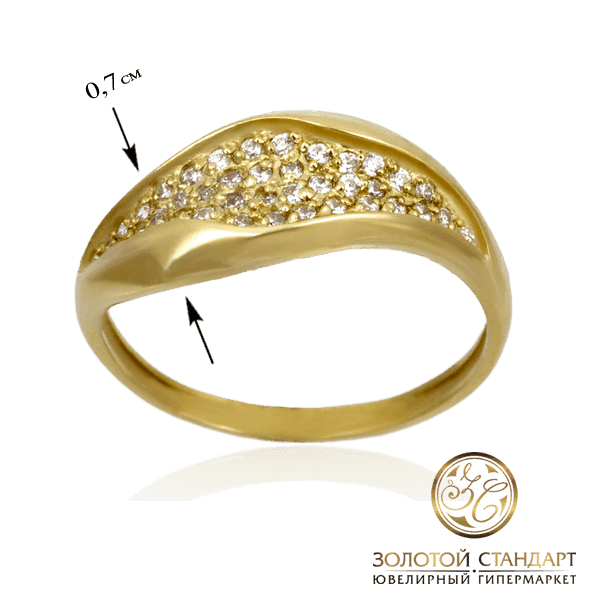Золотое кольцо с фианитами Золотое кольцо с фианитами