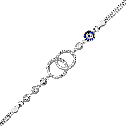Серебряный браслет с фианитами Душевное равновесие 027687 детальное изображение ювелирного изделия Серебряные женские браслеты Серебряный браслет с фианитами Душевное равновесие 027687 детальное изображение ювелирного изделия Серебряные женские браслеты