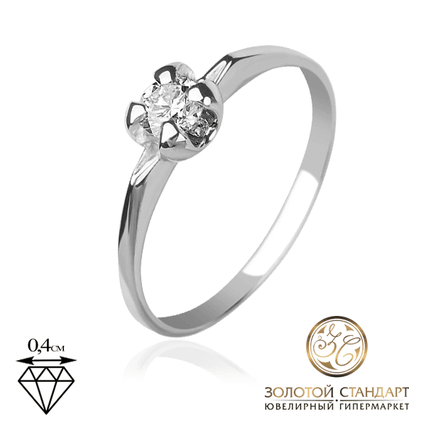 Кольцо с бриллиантом в белом золоте купить Кольцо с бриллиантом в белом золоте купить
