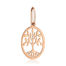 обзорное фото Золотая подвеска Древо Жизни без камней 036300 Золотые подвески обзорное фото Золотая подвеска Древо Жизни без камней 036300  Золотые подвески