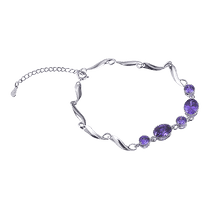 обзорное фото Серебряный браслет с фианитами 025480 Серебряные женские браслеты обзорное фото Серебряный браслет с фианитами 025480  Серебряные женские браслеты