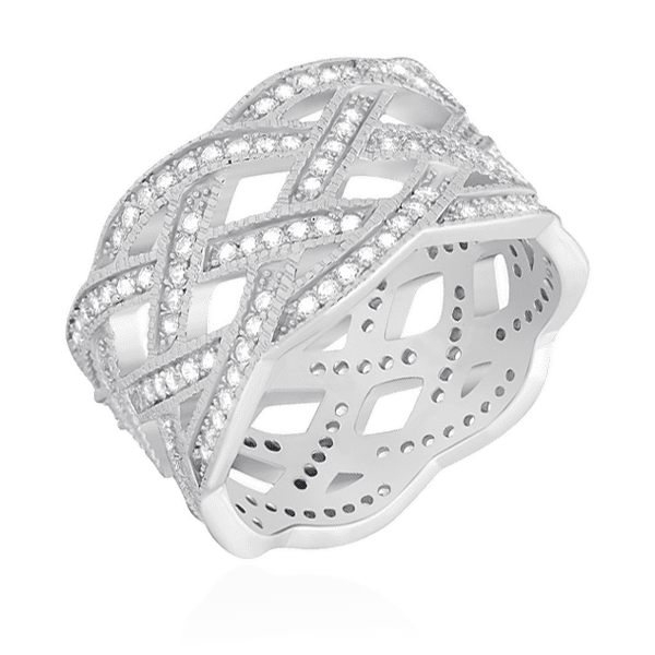 Серебряное кольцо массивное с фианитами 024686 детальное изображение ювелирного изделия Серебряные кольца с фианитом Серебряное кольцо массивное с фианитами 024686 детальное изображение ювелирного изделия Серебряные кольца с фианитом