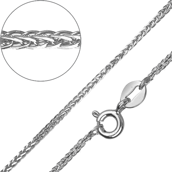 Серебряная цепочка Колосок на шпрингельном замке 040235 детальное изображение ювелирного изделия Серебряные колье Серебряная цепочка Колосок на шпрингельном замке 040235 детальное изображение ювелирного изделия Серебряные колье