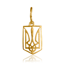 обзорное фото Золотой подвес Герб Украины 037205  Золотой кулон Герб Украины